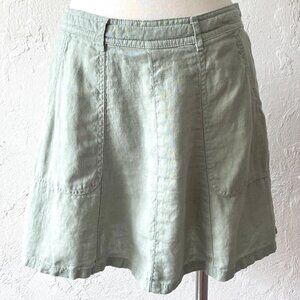 Nicole Miller Linen Skort, Sage Green, Size Medium